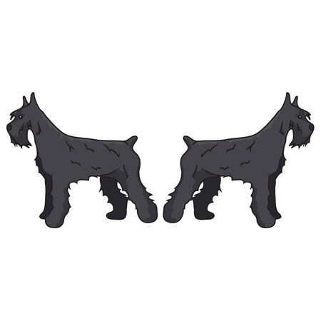 Signmission Miniature Schnauzer Dog Decal, Dog Lover Decor Vinyl Sticker D-18-Miniature Schnauzer